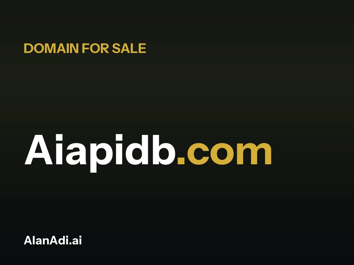 Aiapidb.com for sale, ai api db domain name