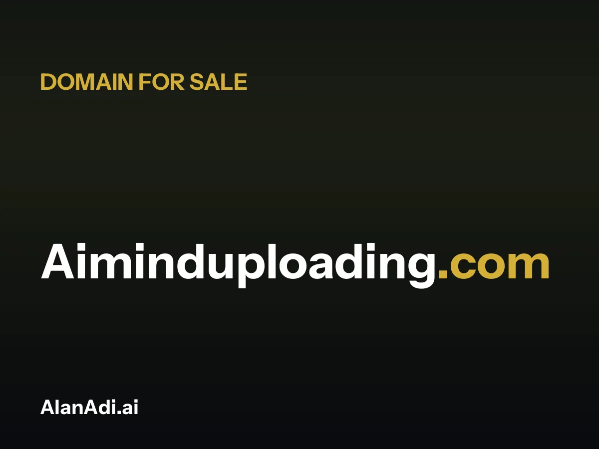 Aiminduploading.com for sale, ai mind uploading domain name