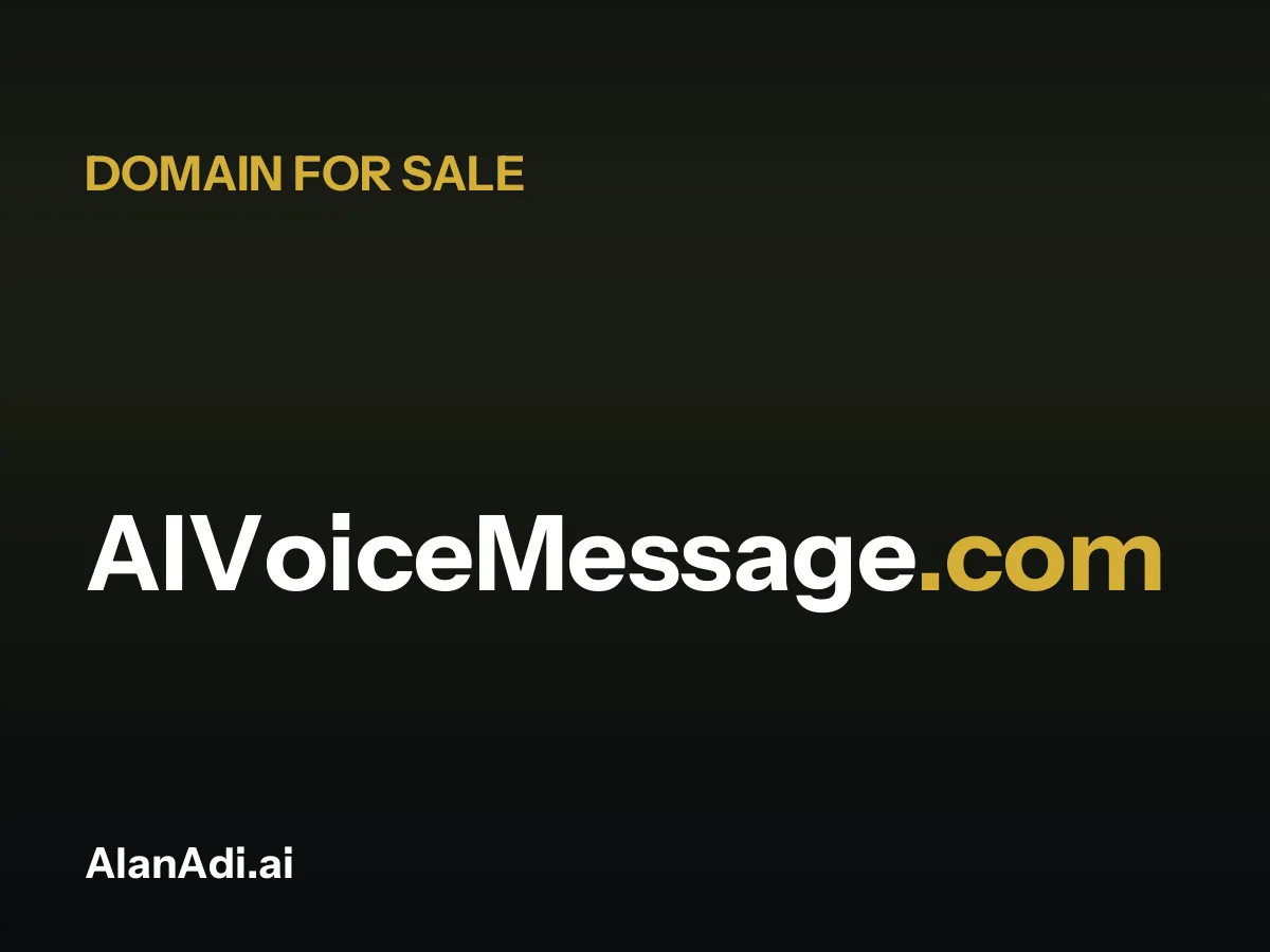 AIVoiceMessage.com for sale, aivoice message domain name