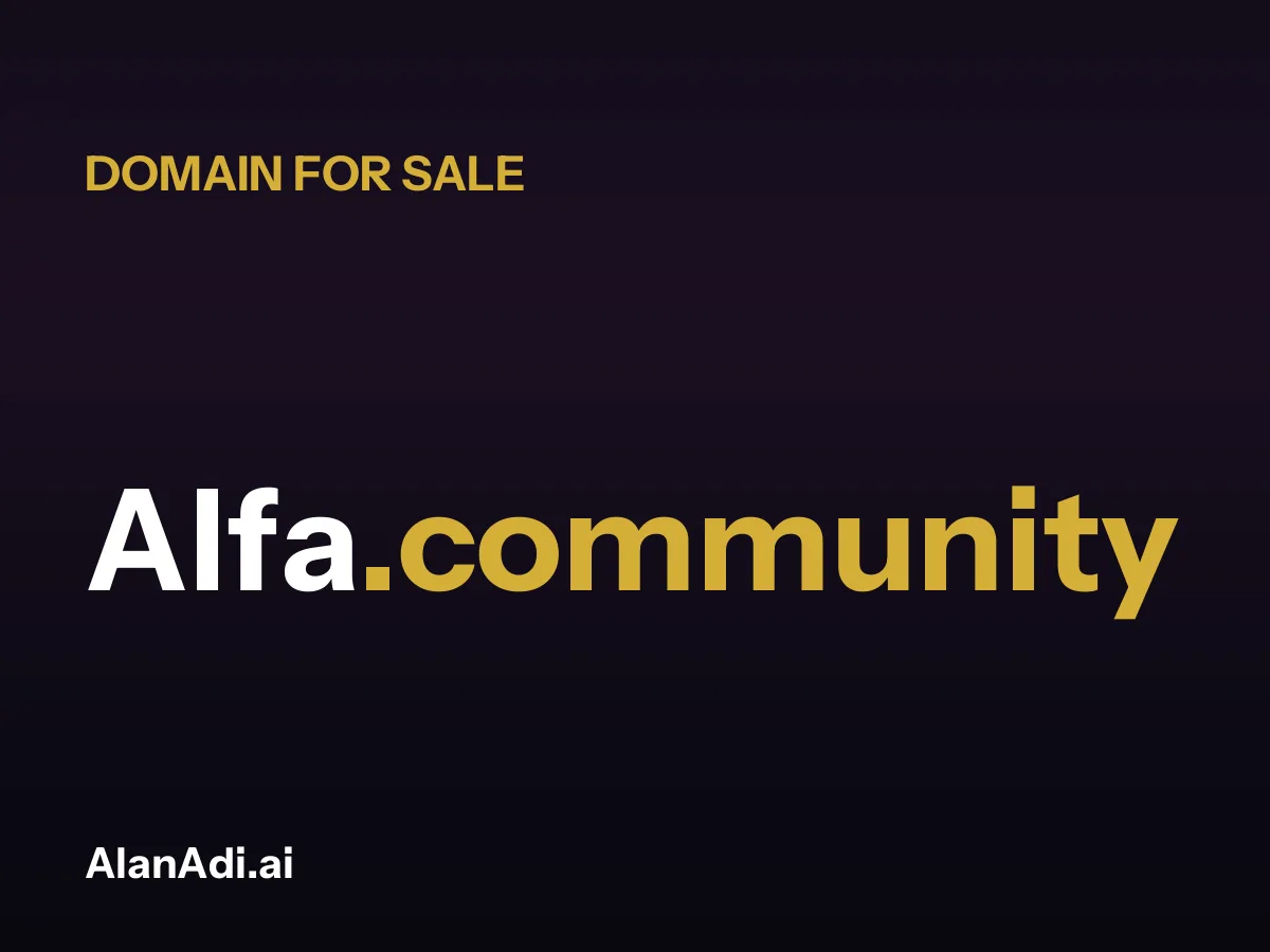 Alfa.community domain name for sale