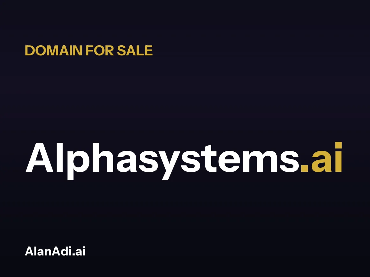 Alphasystems.ai for sale, alpha system domain name