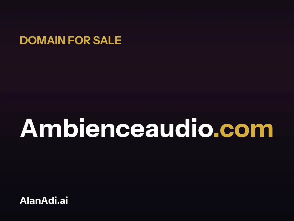 Ambienceaudio.com for sale, ambience audio domain name