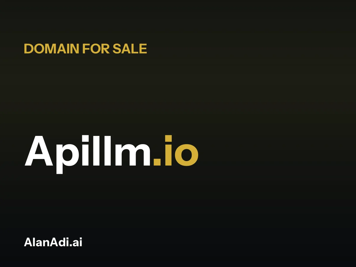 Apillm.io for sale, api llm domain name