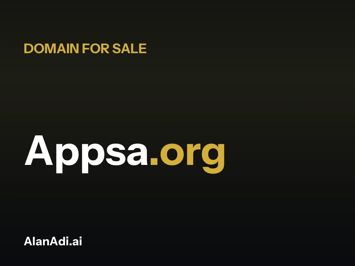 Appsa.org domain name for sale
