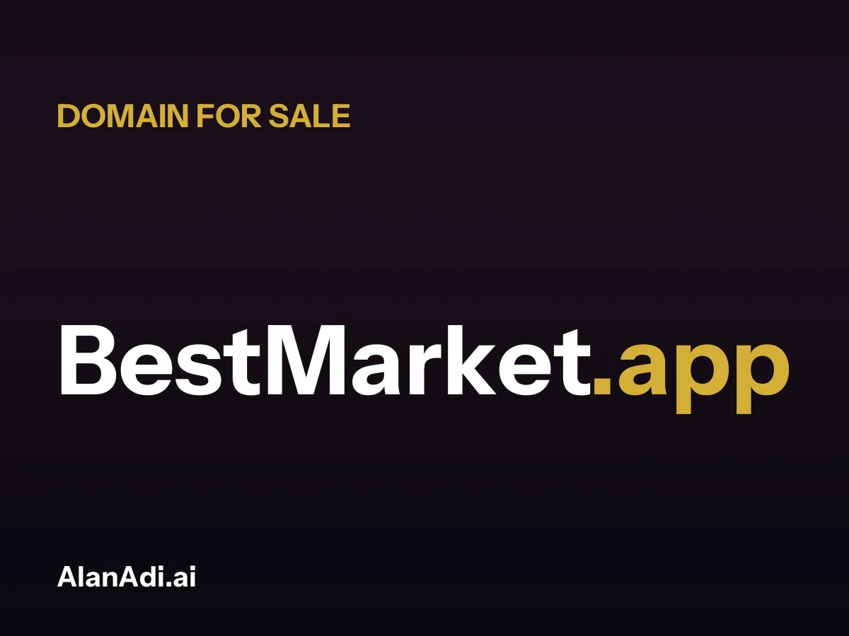 BestMarket.app for sale, best market domain name