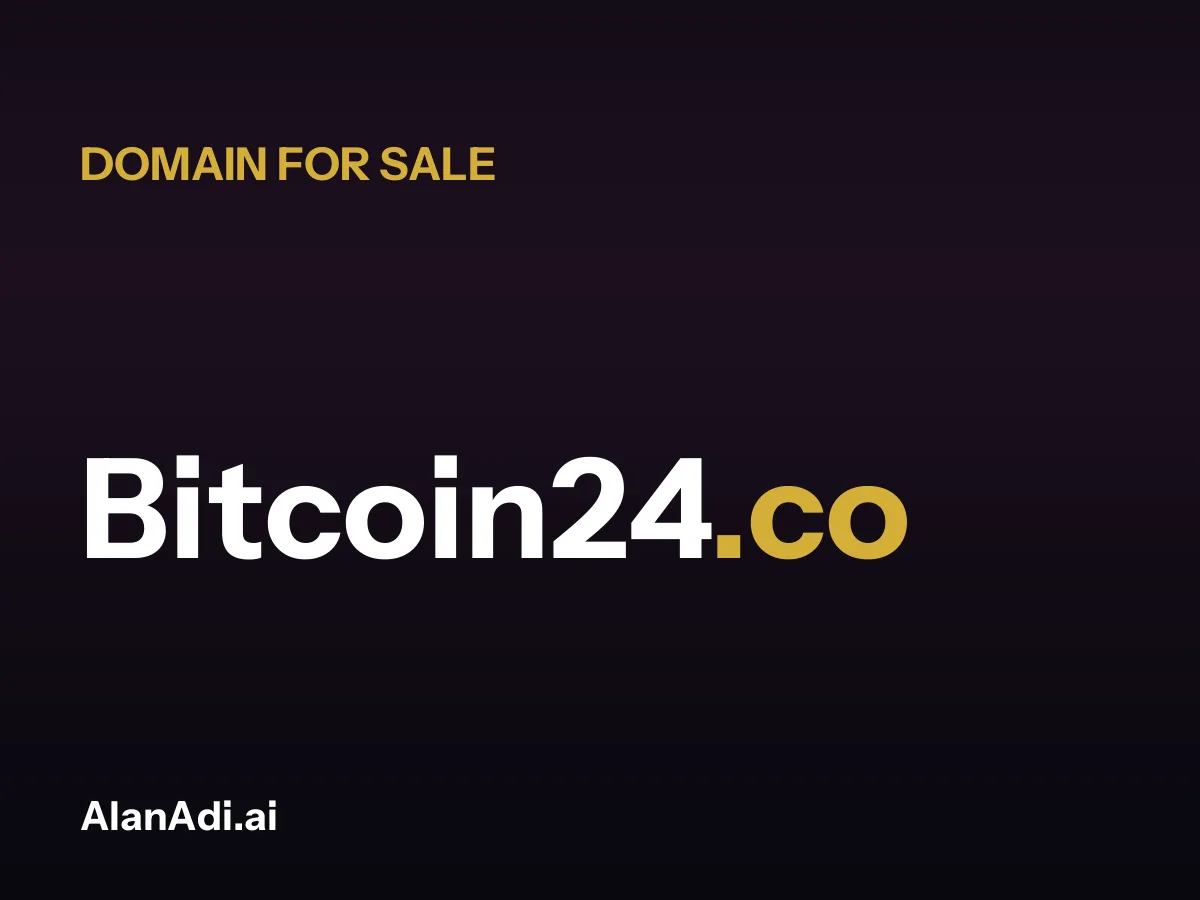 Bitcoin24.co for sale, bitcoin 24 domain name