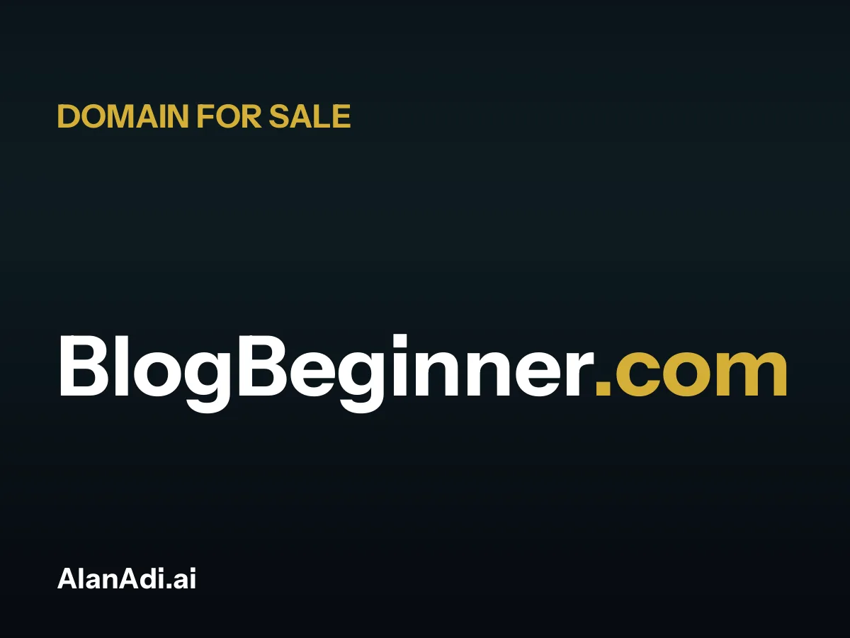 BlogBeginner.com for sale, blog beginner domain name