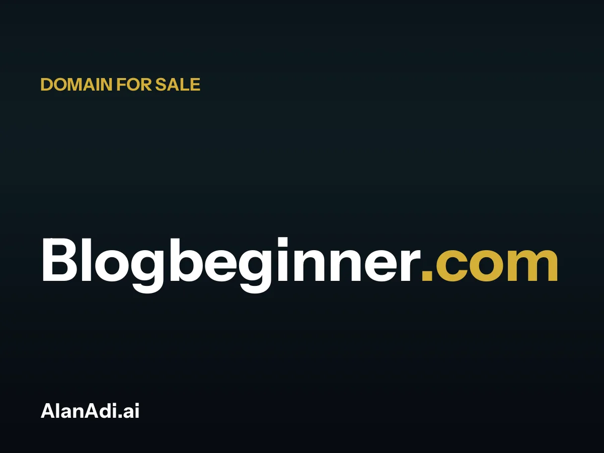 blog beginner — Blogbeginner.com domain for sale