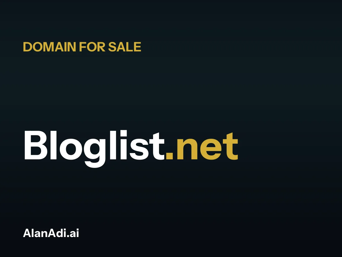 Bloglist.net for sale, blog list domain name