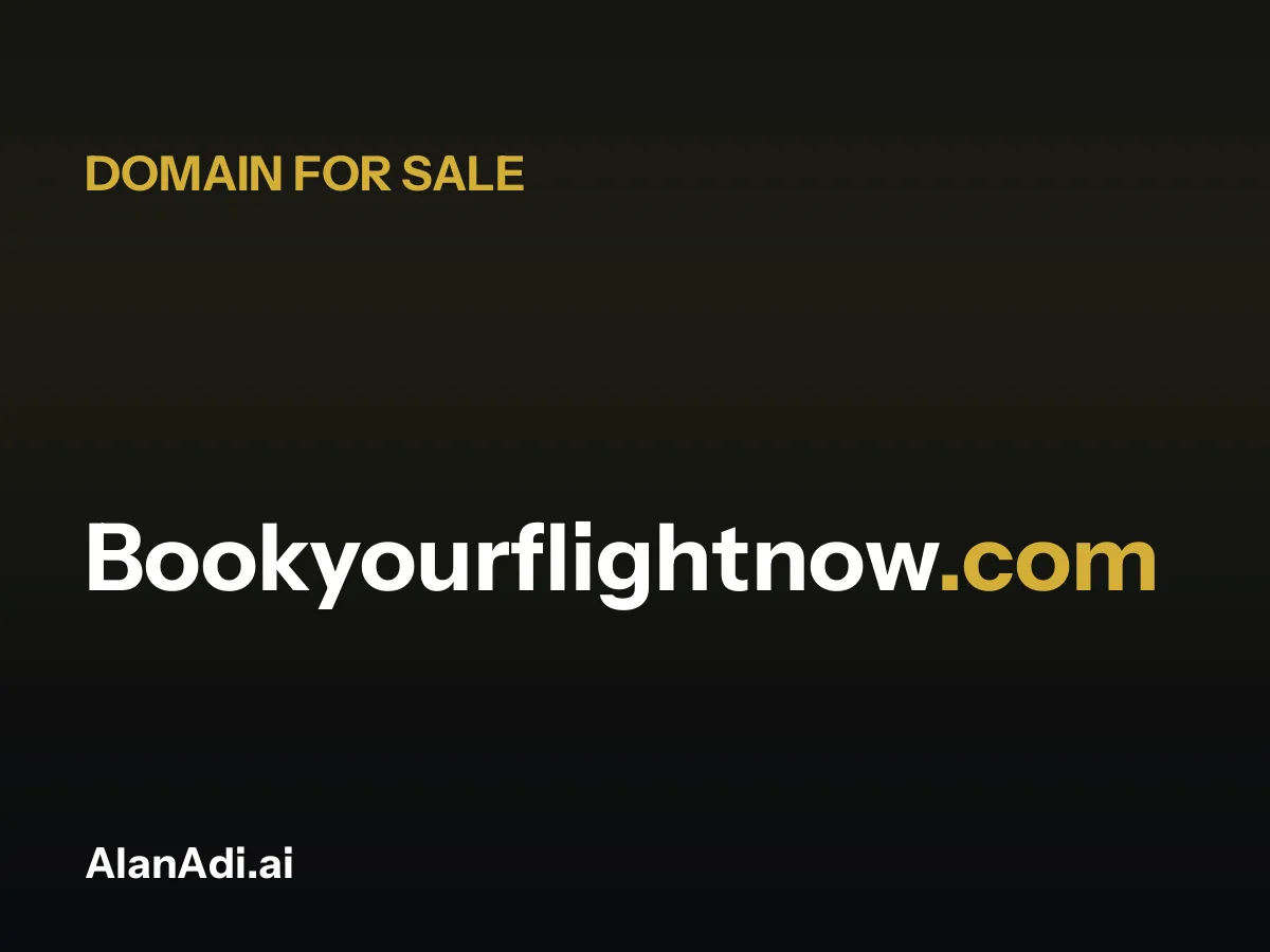 Bookyourflightnow.com for sale, book your flight now domain name