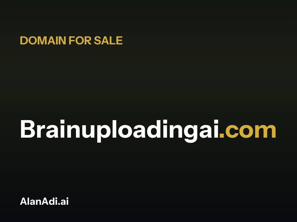 Brainuploadingai.com for sale, brain uploading ai domain name