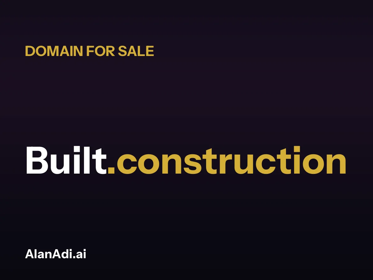 Built.construction domain name for sale