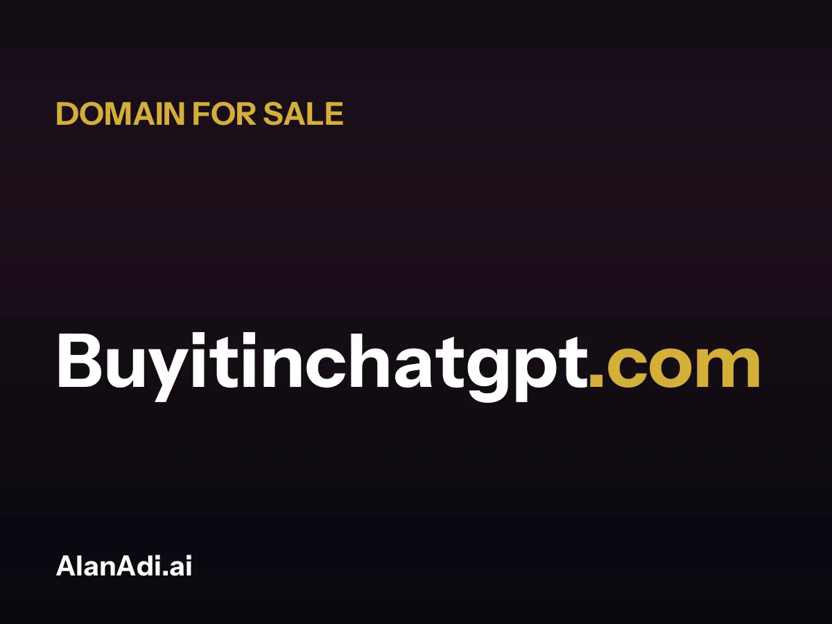 Buyitinchatgpt.com for sale, buy it in chat domain name