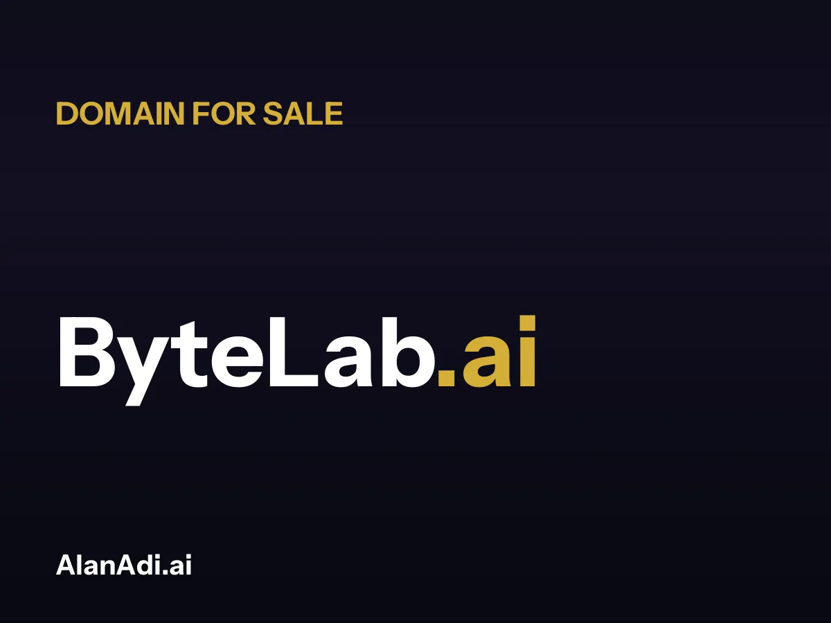 ByteLab.ai for sale, byte lab domain name