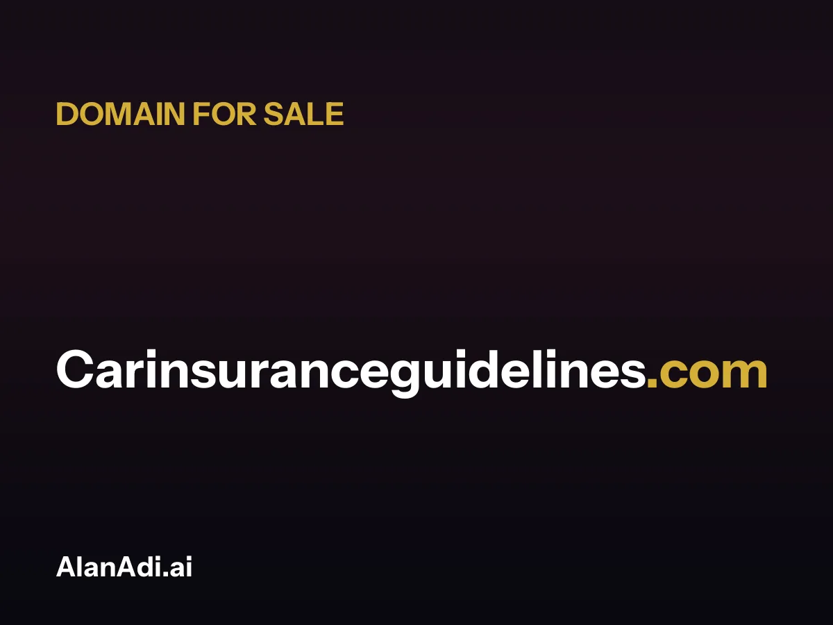 Carinsuranceguidelines.com for sale, car insurance guidelines domain name