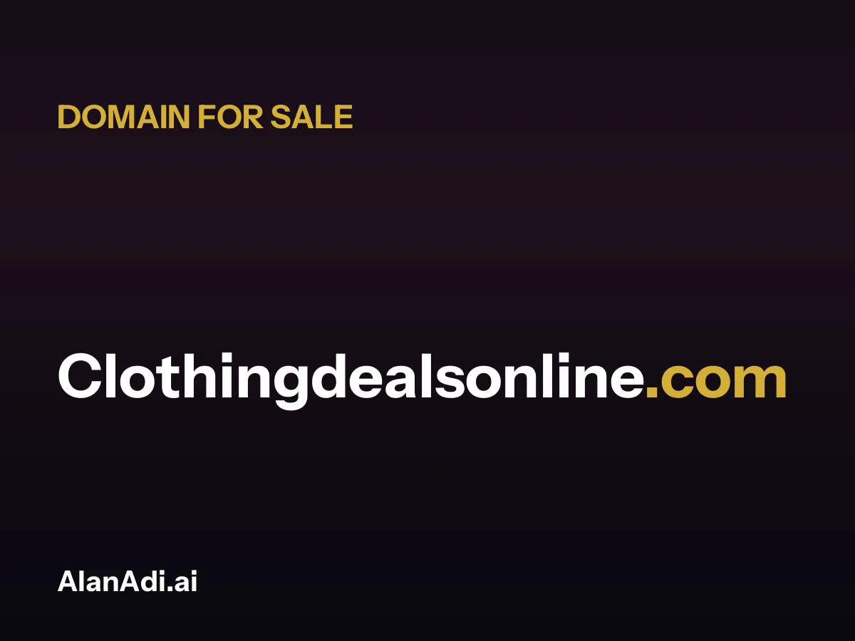 Clothingdealsonline.com for sale, clothing deals online domain name