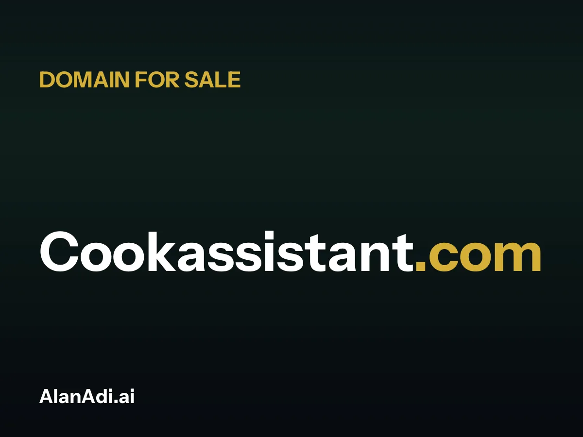 Cookassistant.com for sale, cook assistant domain name