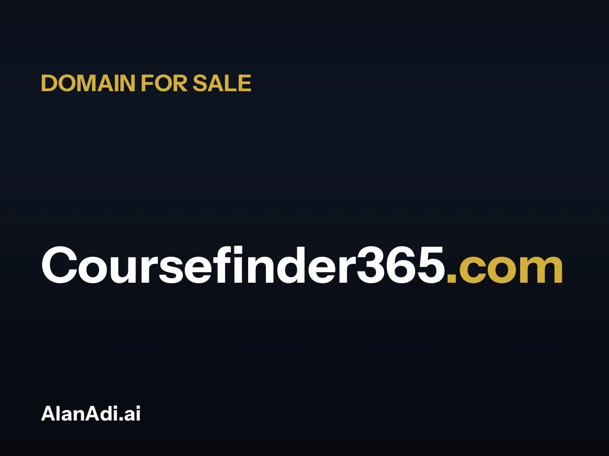 Coursefinder365.com for sale, course finder domain name