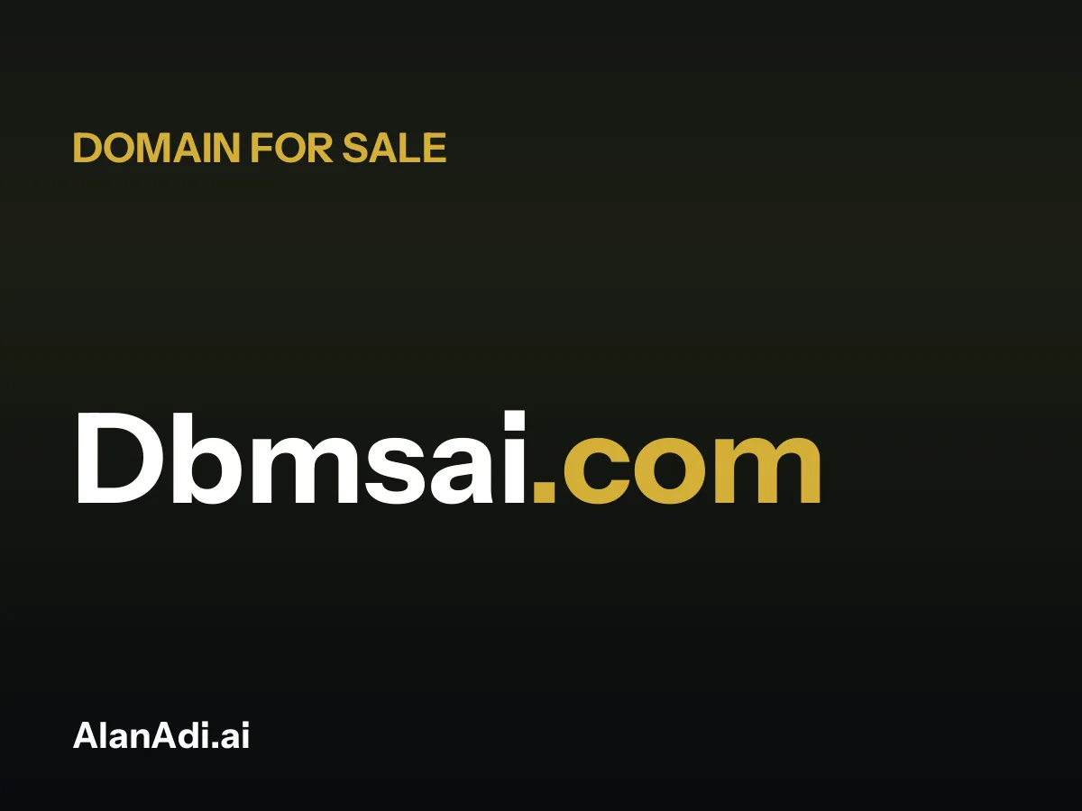 Dbmsai.com domain name for sale