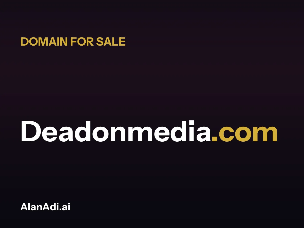 Deadonmedia.com for sale, dead on media domain name