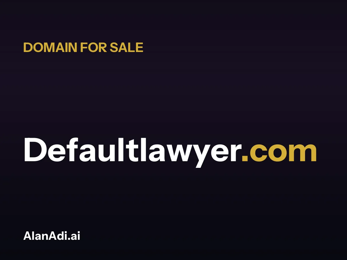 Defaultlawyer.com for sale, default lawyer domain name