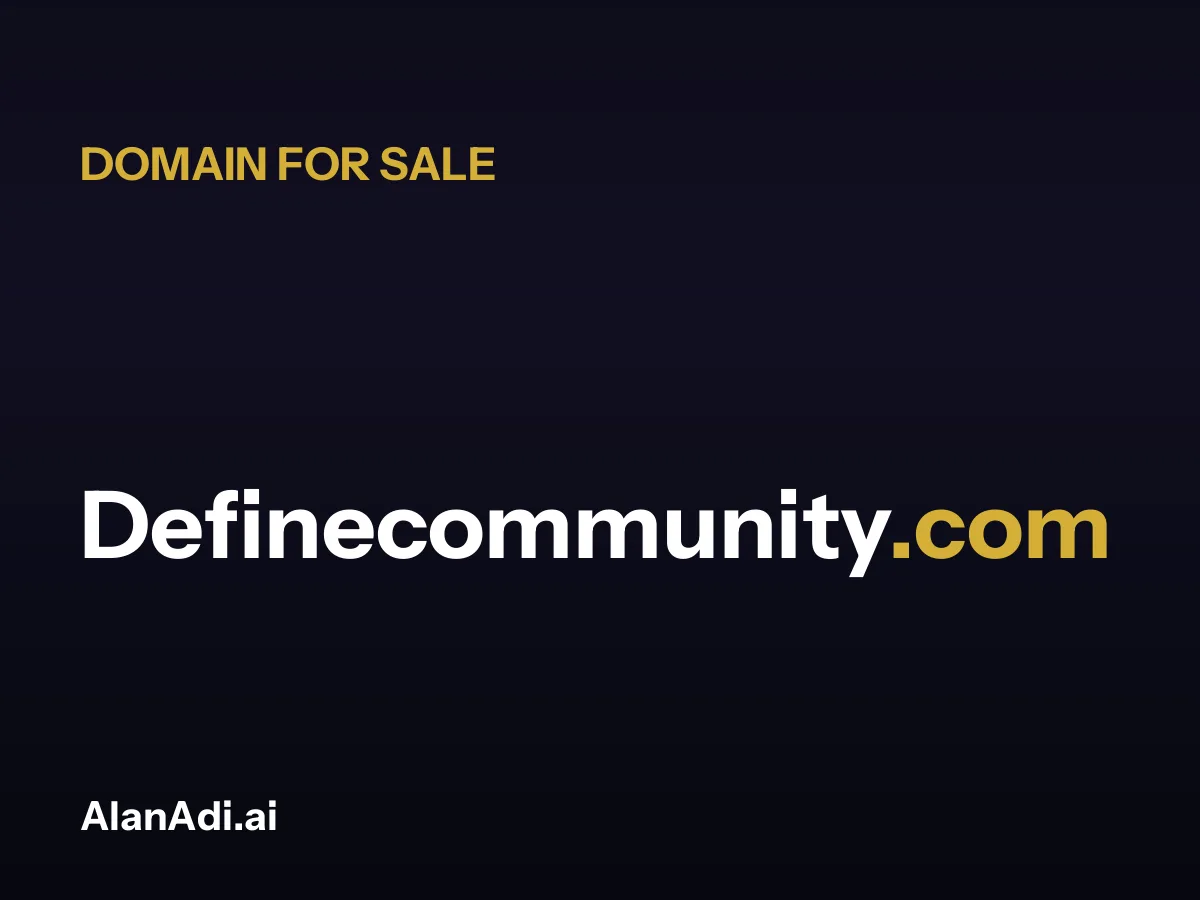 Definecommunity.com for sale, define community domain name