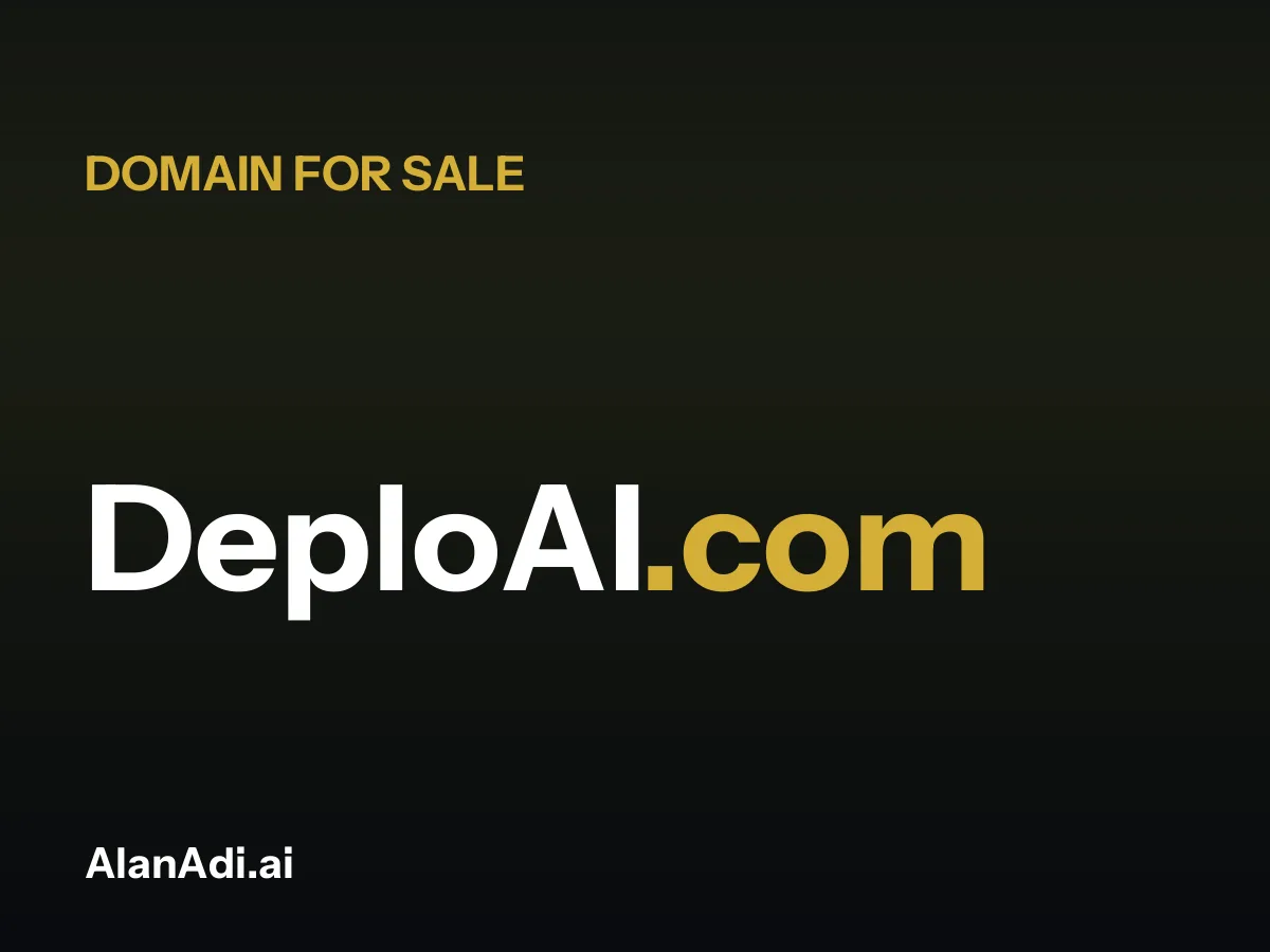 DeploAI.com for sale, deplo ai domain name