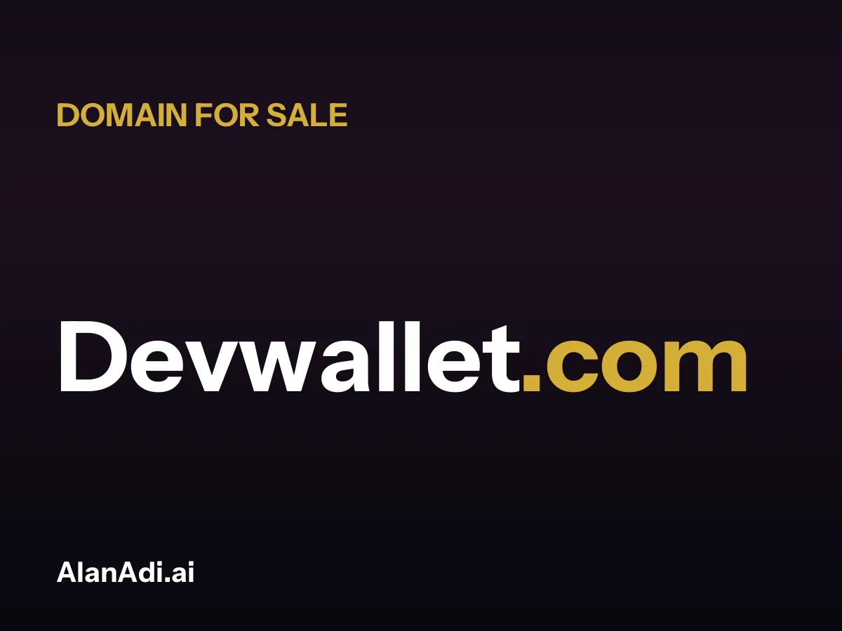 Devwallet.com for sale, dev wallet domain name