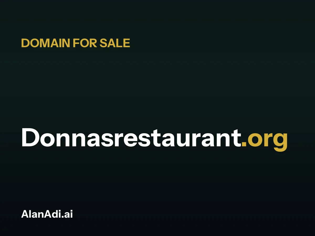 Donnasrestaurant.org for sale, donnas restaurant domain name
