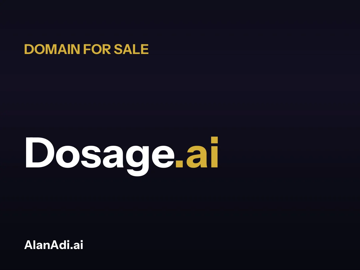 Dosage.ai domain name for sale