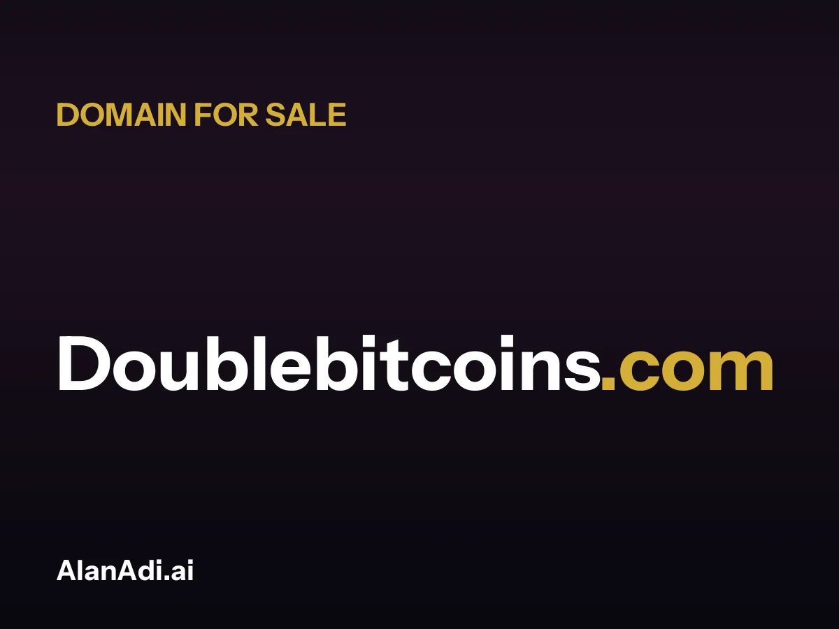 Doublebitcoins.com for sale, double bitcoins domain name
