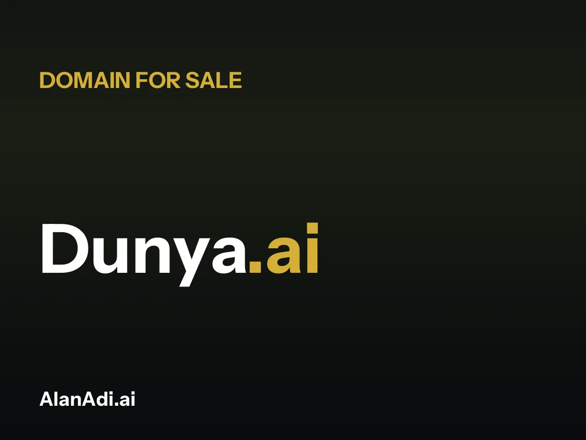 Dunya.ai domain name for sale