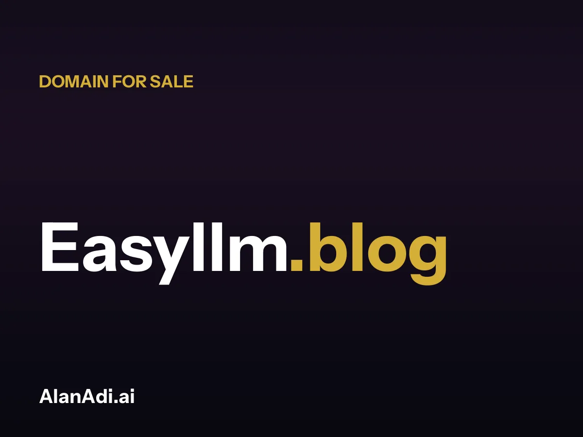 Easyllm.blog domain for sale