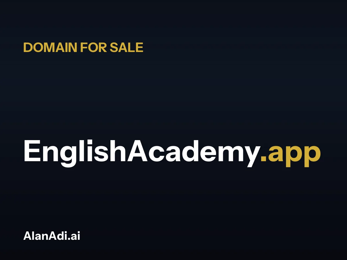 EnglishAcademy.app for sale, english academy domain name