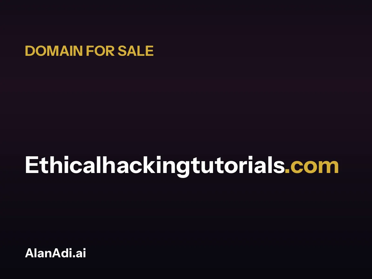 Ethicalhackingtutorials.com for sale, ethical hacking tutorials domain name