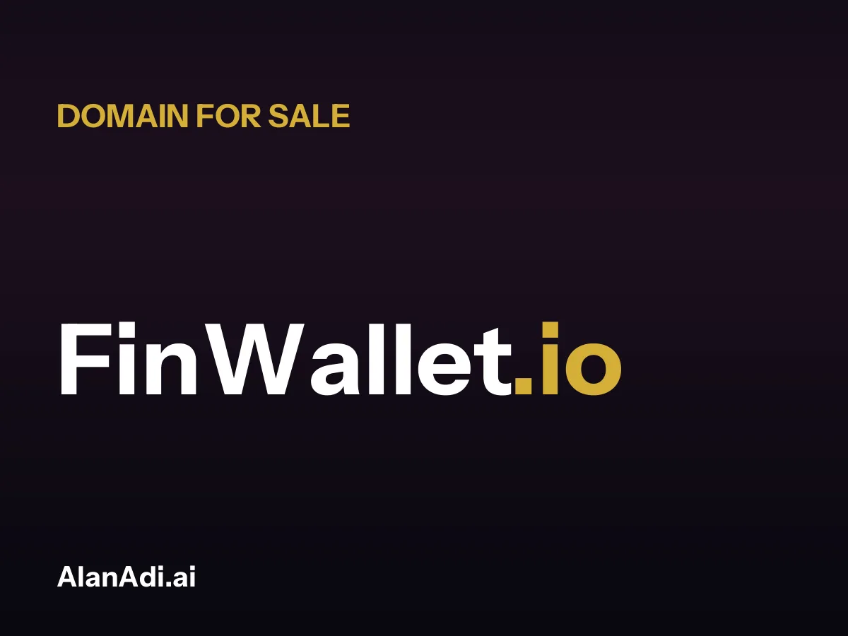 FinWallet.io for sale, fin wallet domain name