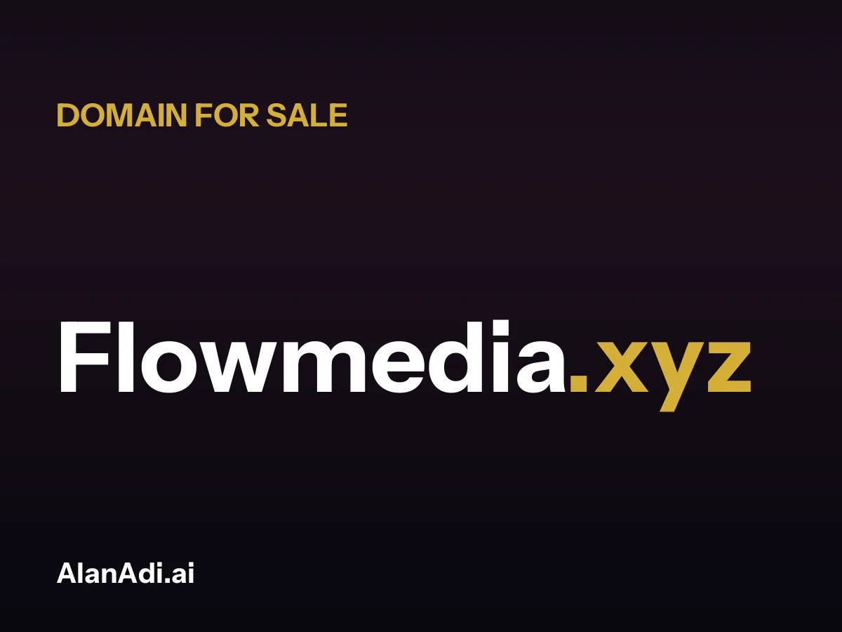 Flowmedia.xyz for sale, flow media domain name