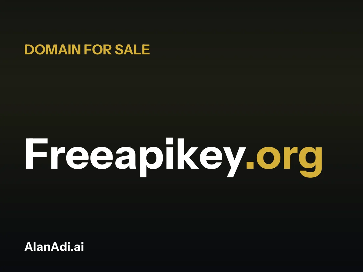 Freeapikey.org for sale, free api key domain name