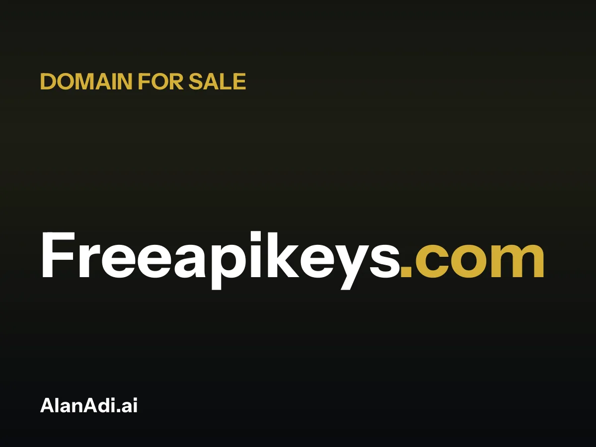 Freeapikeys.com for sale, free api keys domain name