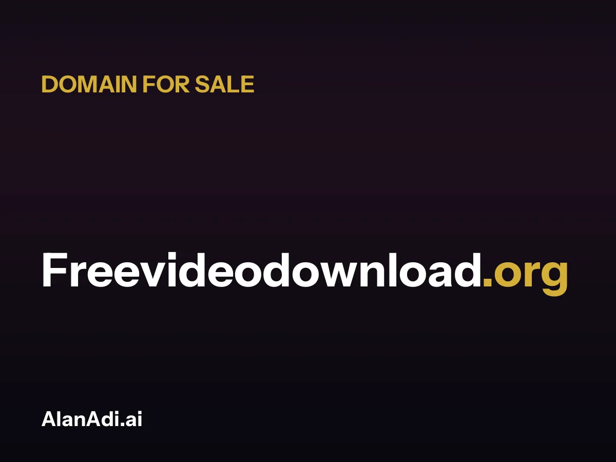 Freevideodownload.org for sale, free video download domain name