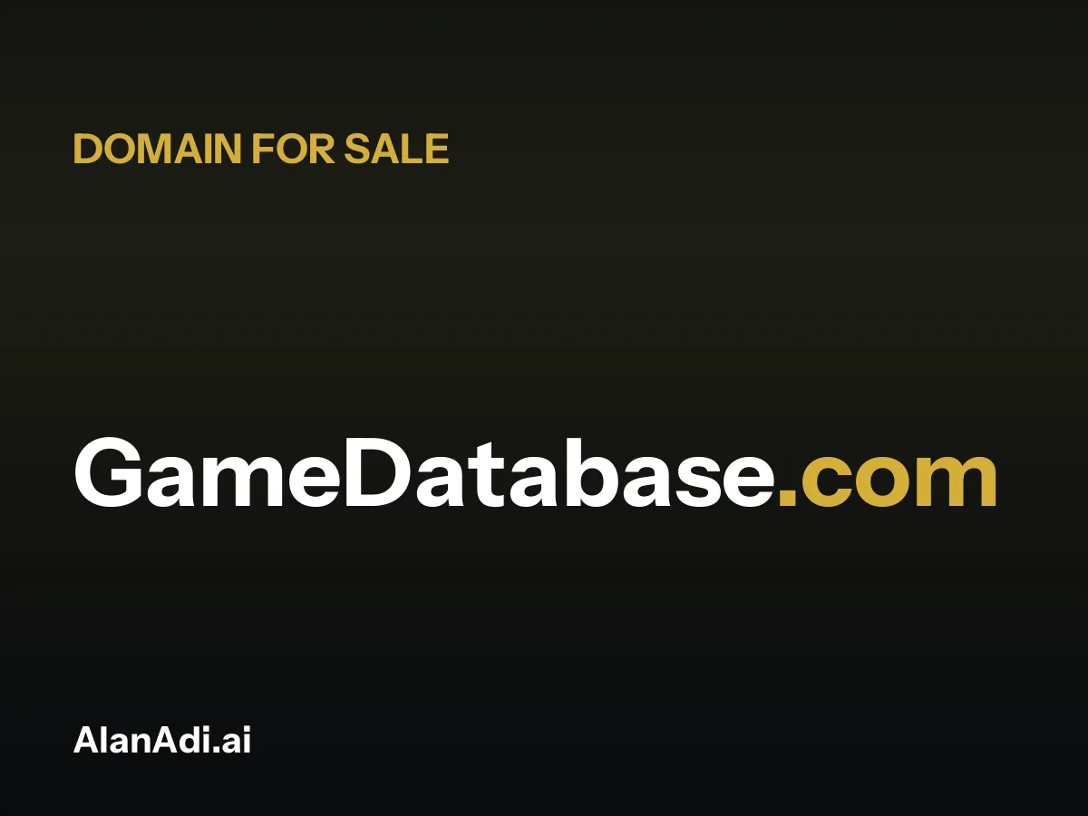 GameDatabase.com for sale, game database domain name