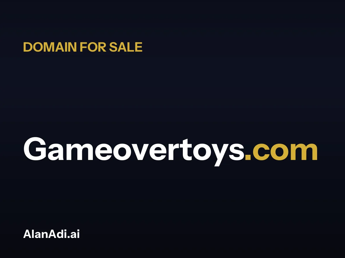 Gameovertoys.com for sale, game over toys domain name