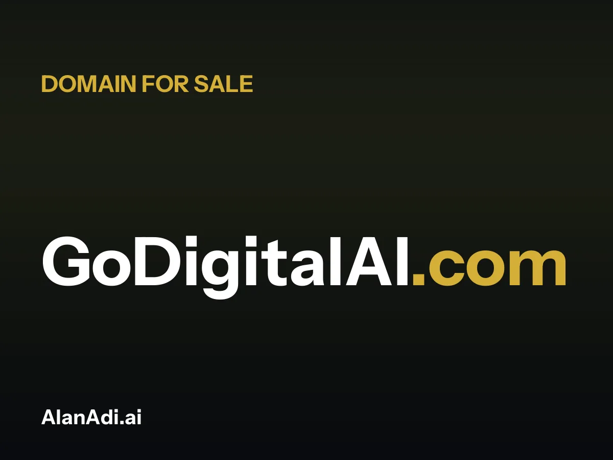 GoDigitalAI.com for sale, go digital ai domain name