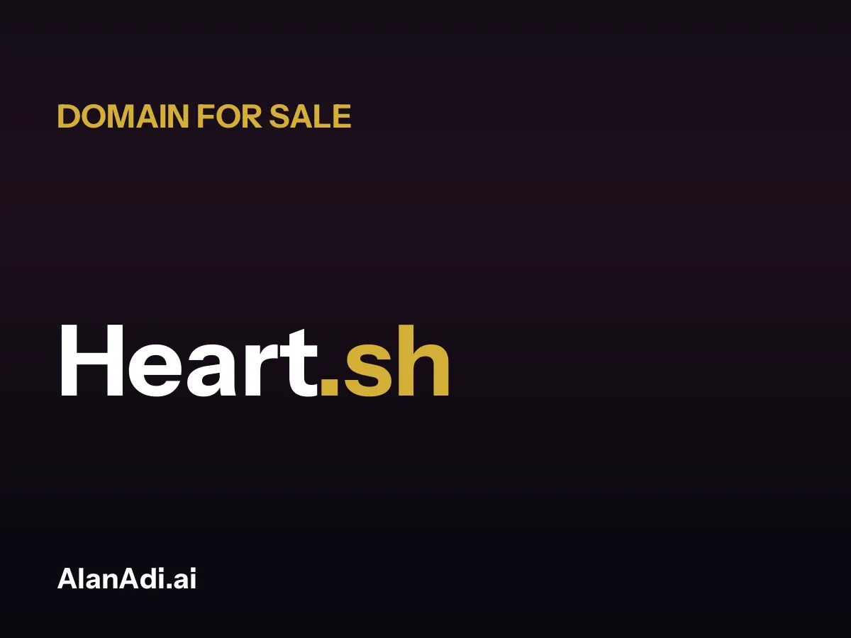 Heart.sh domain name for sale