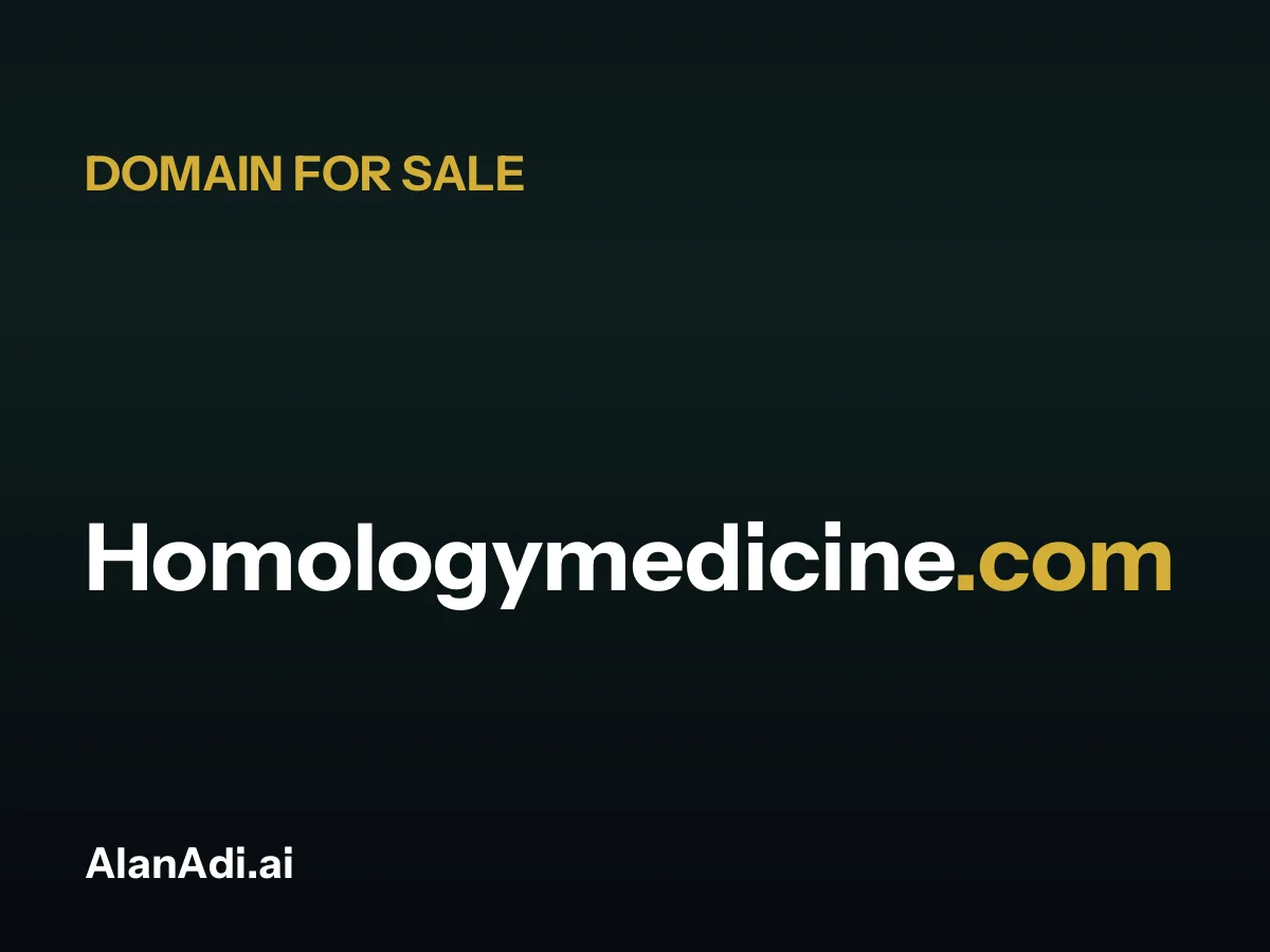 Homologymedicine.com for sale, homology medicine domain name
