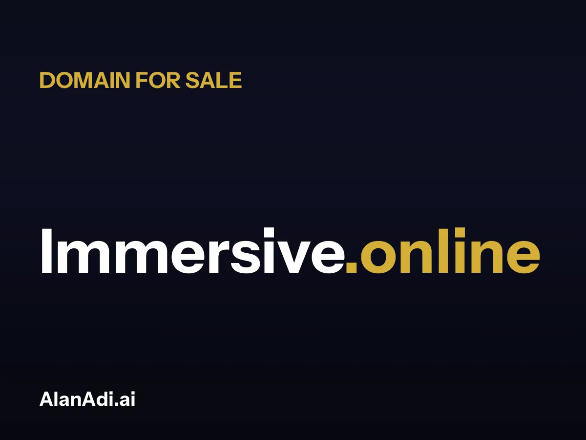 Immersive.online domain name for sale