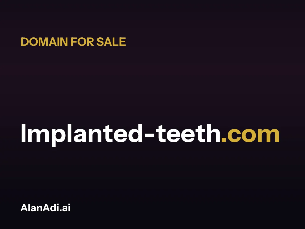 Implanted-teeth.com for sale, implanted teeth domain name