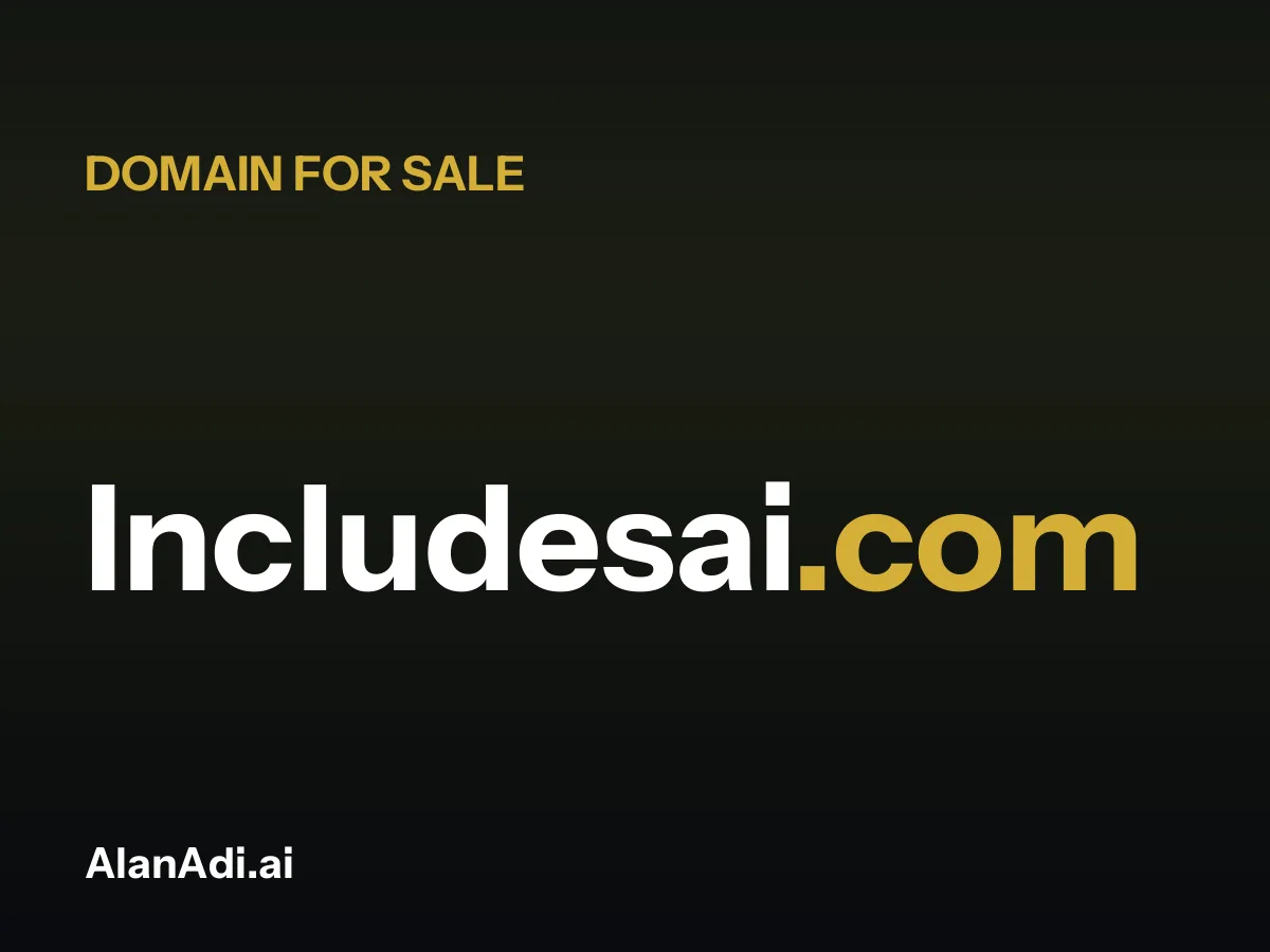 Includesai.com for sale, includes ai domain name