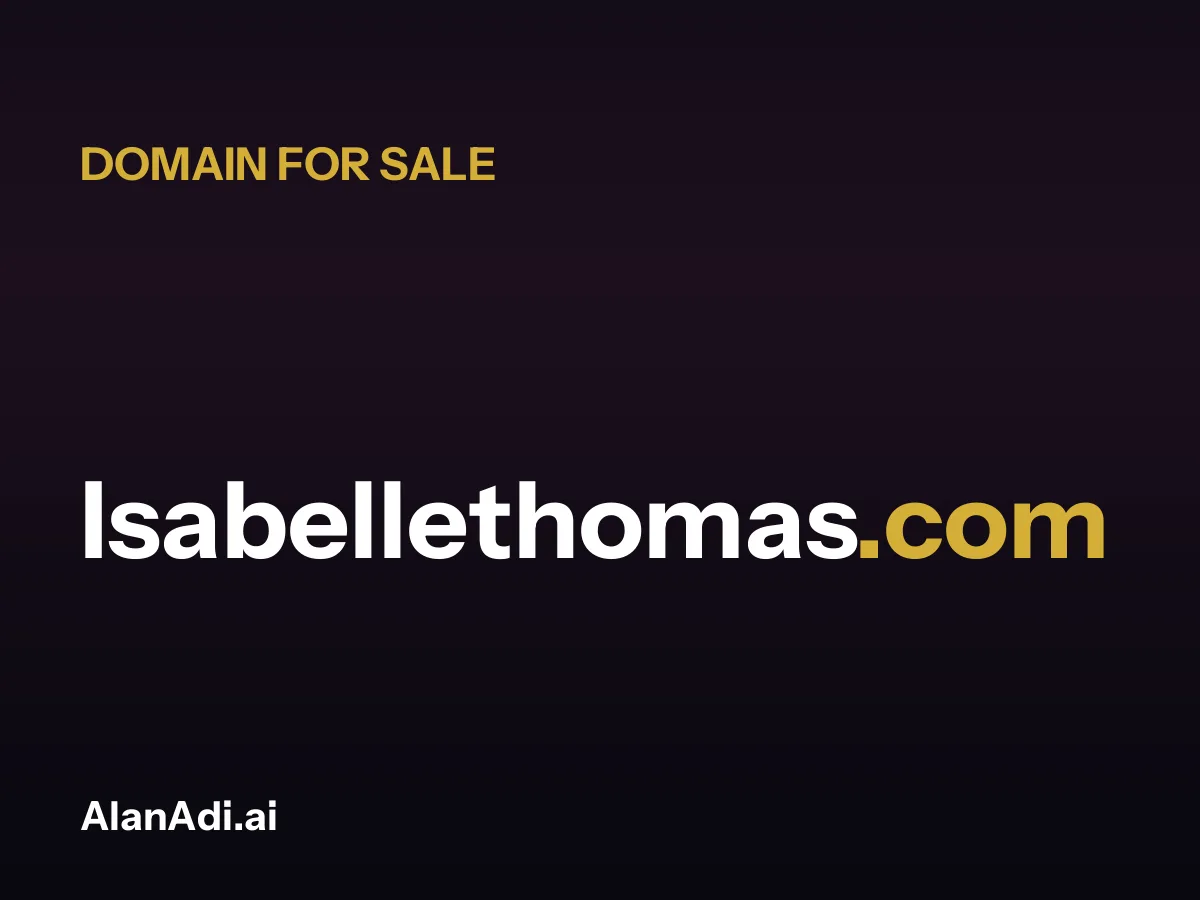 Isabellethomas.com for sale, isabelle thomas domain name