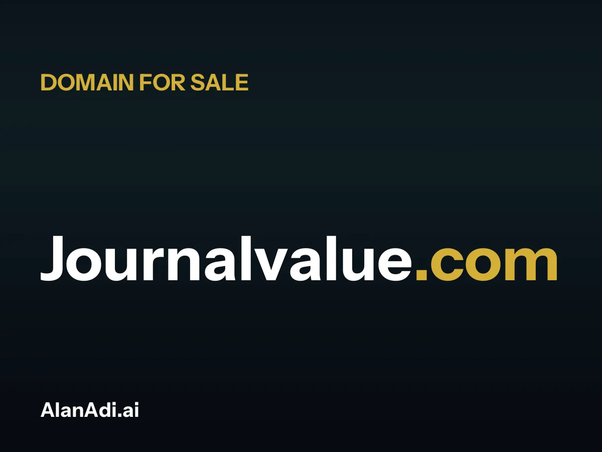 Journalvalue.com for sale, journal value domain name